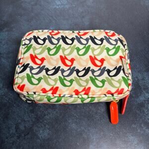 Orla Kiely Etc Beauty Cosmetic Organizer Bag Bird Design Multicolor